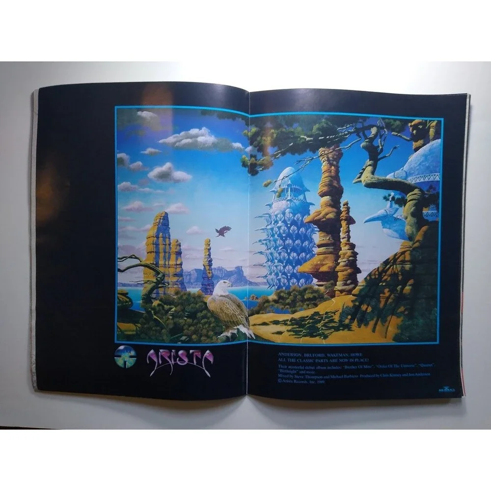 Anderson Bruford Wakeman Howe Tour Program 1989 Concert Yes Band Prog Rock